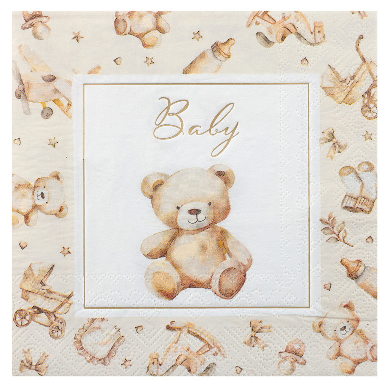 Serviettes Little Teddy x12
