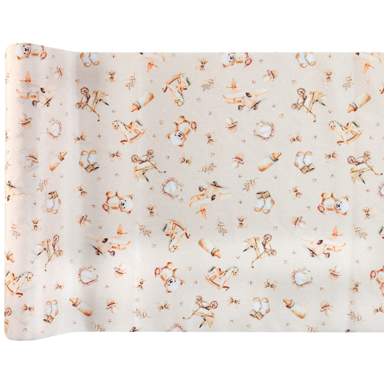 Chemin de table Little Teddy - Déco Baptême Teddy - Dragées Anahita