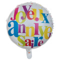 Ballon Alu Joyeux anniversaire couleur - Ballon Anniversaire - Dragées anahita