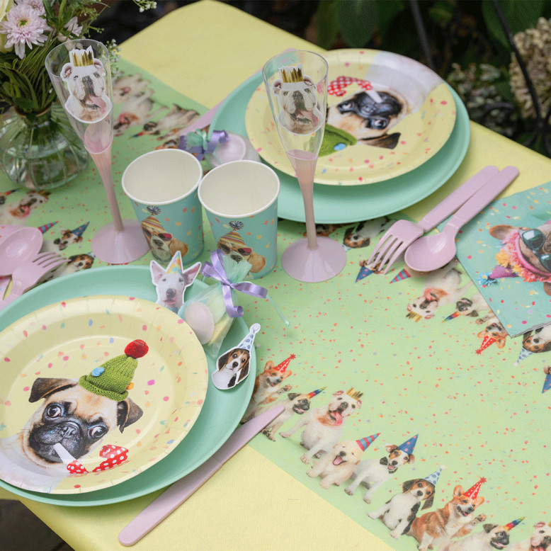 Chemin de Table Chien en Fête - Déco Anniversaire - Dragées Anahita Chemin de Table Chien en Fête - Déco Anniversaire - Dragées Anahita