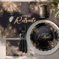 Petites Serviettes Vive la Retraite Dorée - Dragées Anahita Petites Serviettes Vive la Retraite Dorée - Dragées Anahita