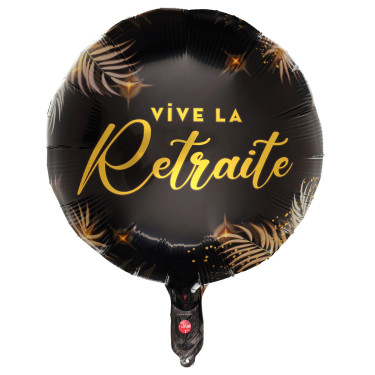 Ballon Aluminium Retraite Dorée - Départ à la Retraite - Dragées Anahita
