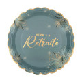 Assiettes Retraite Verte x 6