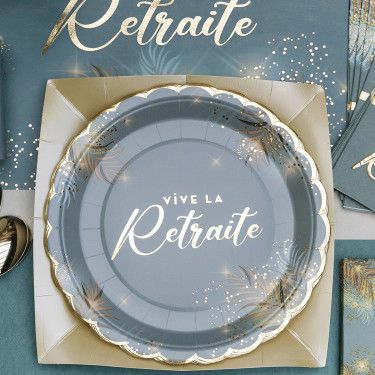 Assiettes Retraite Verte x 6