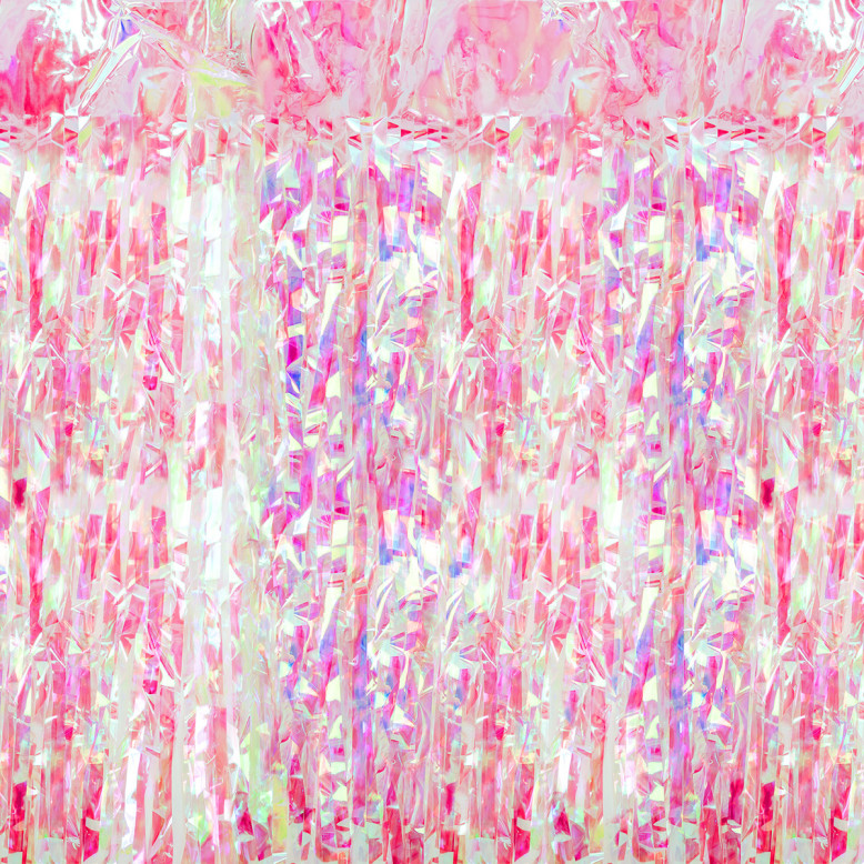Rideau de Fête Rose Irisé - Rideau pour Fête - Dragées Anahita