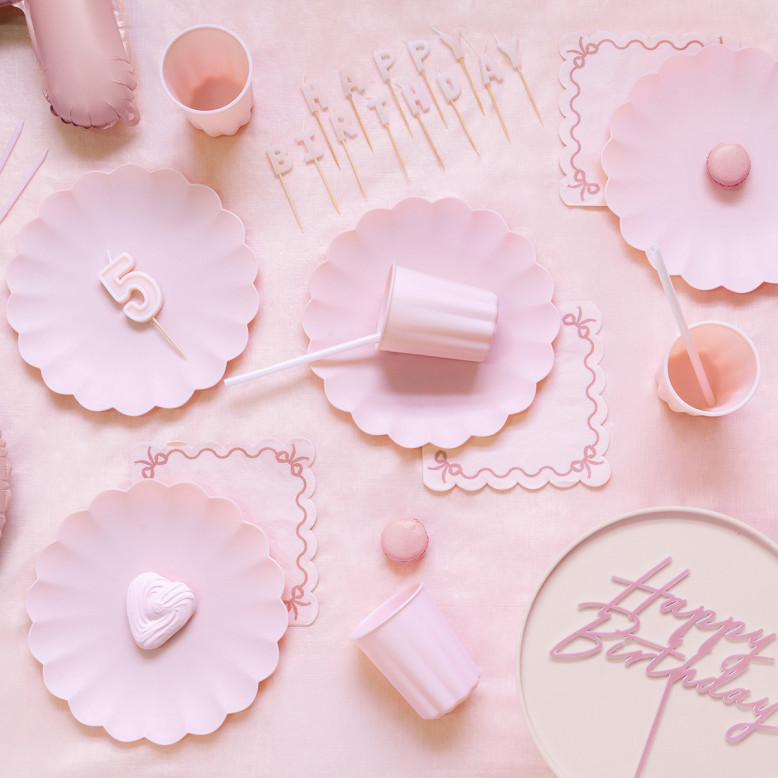 Topper Happy Birthday rose - Déco Anniversaire Rose - Dragées Anahita Topper Happy Birthday rose - Déco Anniversaire Rose - Dragées Anahita