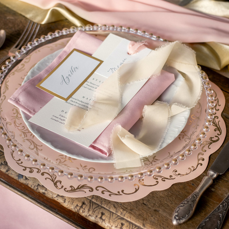 Set 6 dessous de plat Rose Doré Set 6 dessous de plat Rose Doré