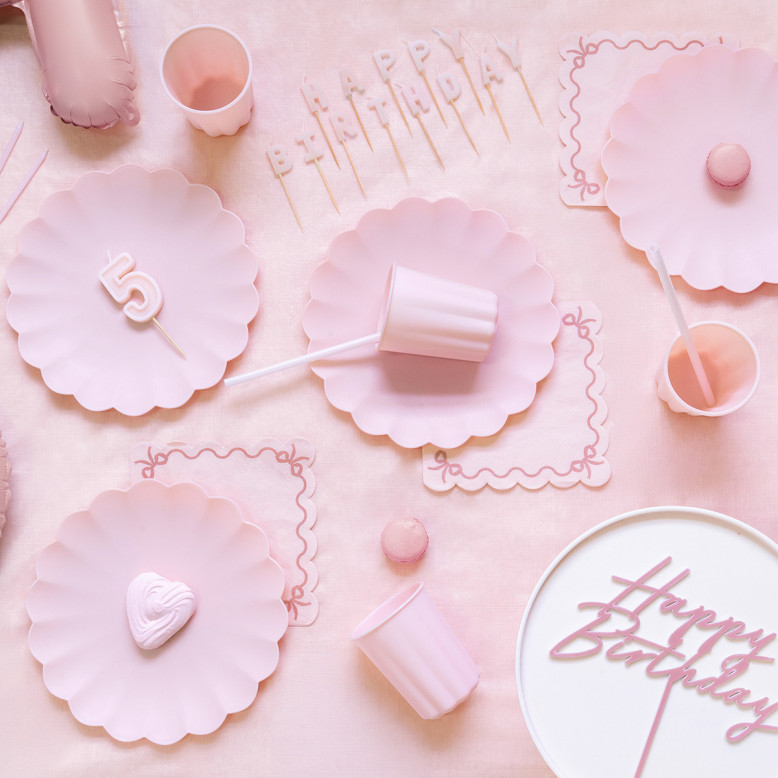 Pailles réutilisables en plastique Rose - Dragées Anahita Pailles réutilisables en plastique Rose - Dragées Anahita