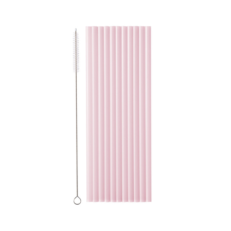 Pailles réutilisables en plastique Rose Pailles réutilisables en plastique Rose