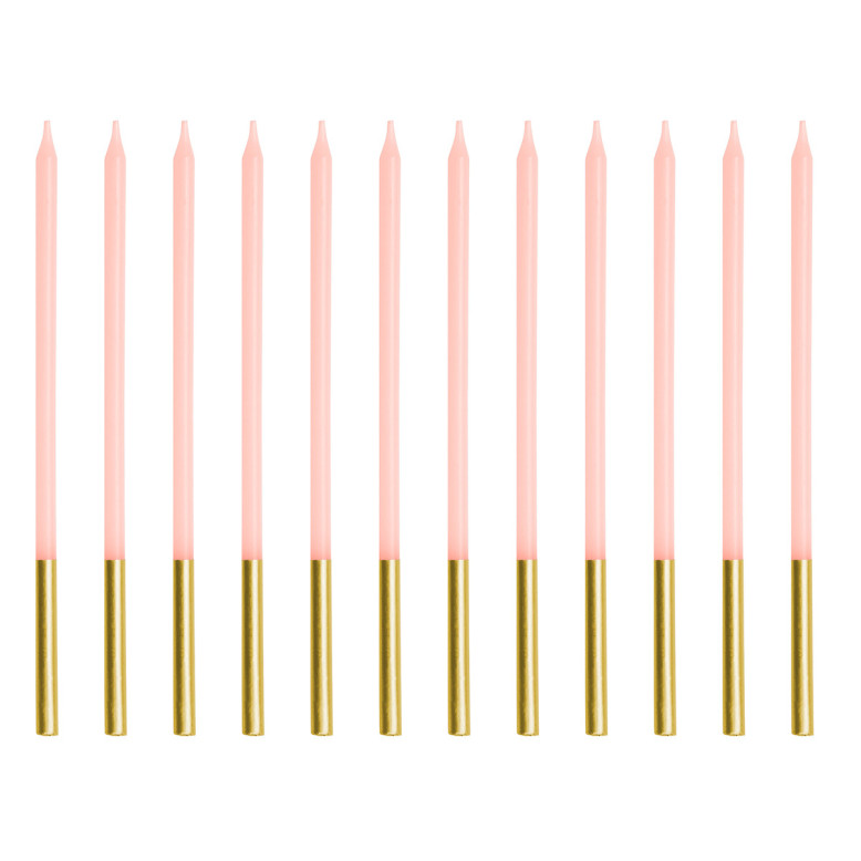 Bougies d’anniversaire rose et or Bougies d’anniversaire rose et or