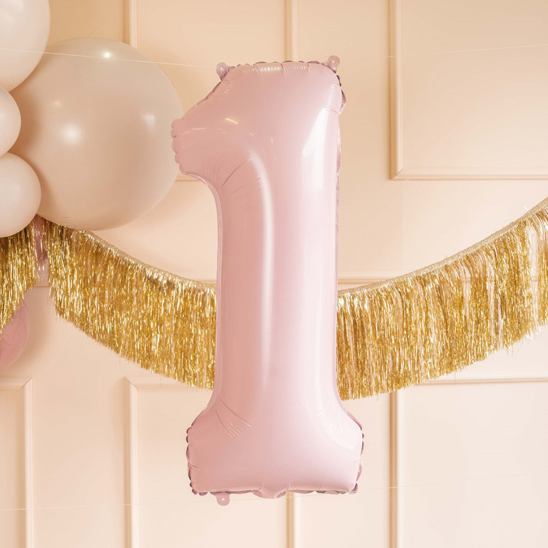 Ballon en aluminium Chiffre Rose - Déco Anniversaire - Dragées Anahita