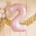 Ballon en aluminium Chiffre Rose Clair