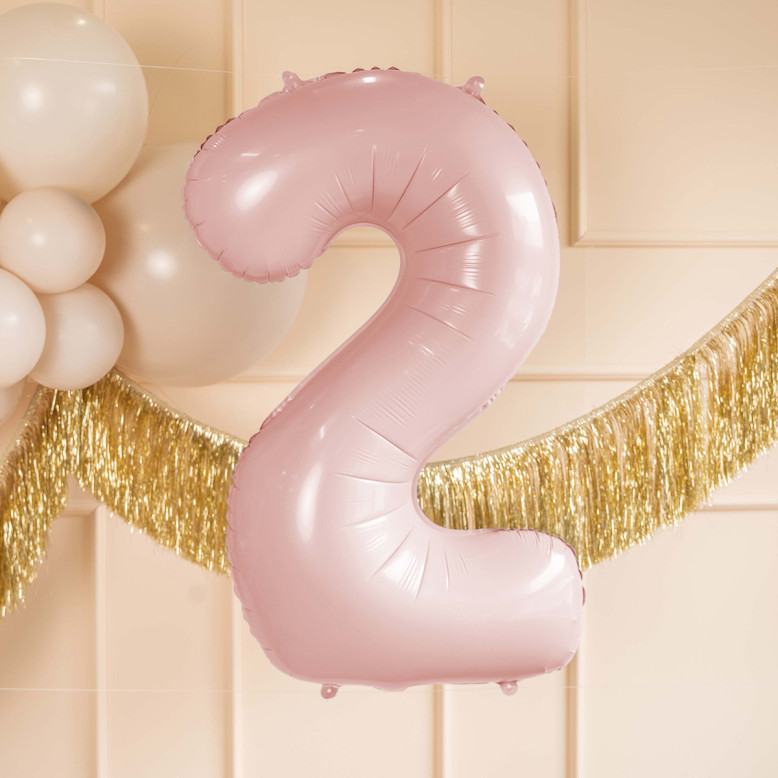 Ballon en aluminium Chiffre Rose - Déco Anniversaire - Dragées Anahita