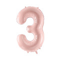 Ballon en aluminium Chiffre Rose Clair