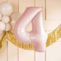 Ballon en aluminium Chiffre Rose Clair