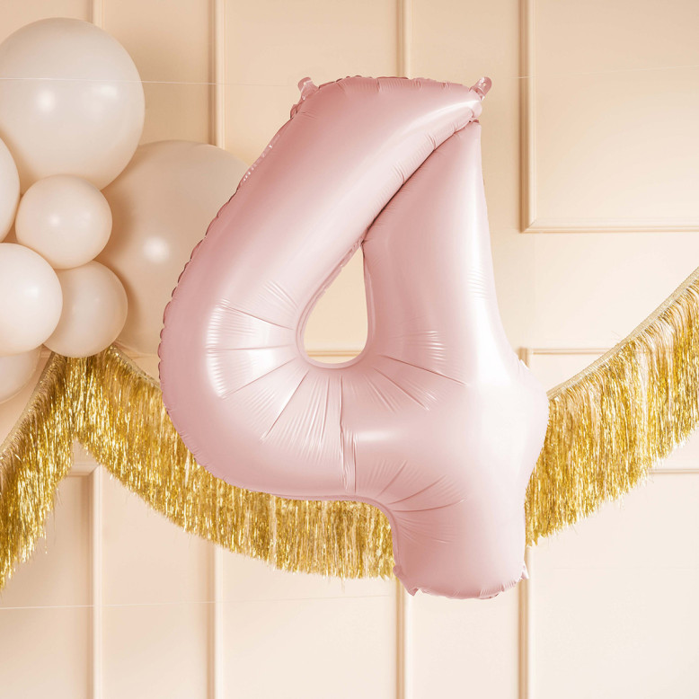 Ballon en aluminium Chiffre Rose - Déco Anniversaire - Dragées Anahita