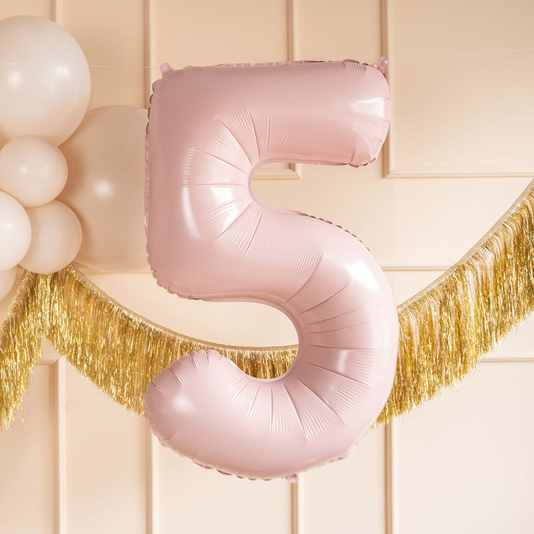 Ballon en aluminium Chiffre Rose - Déco Anniversaire - Dragées Anahita