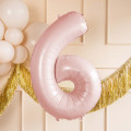 Ballon en aluminium Chiffre Rose Clair