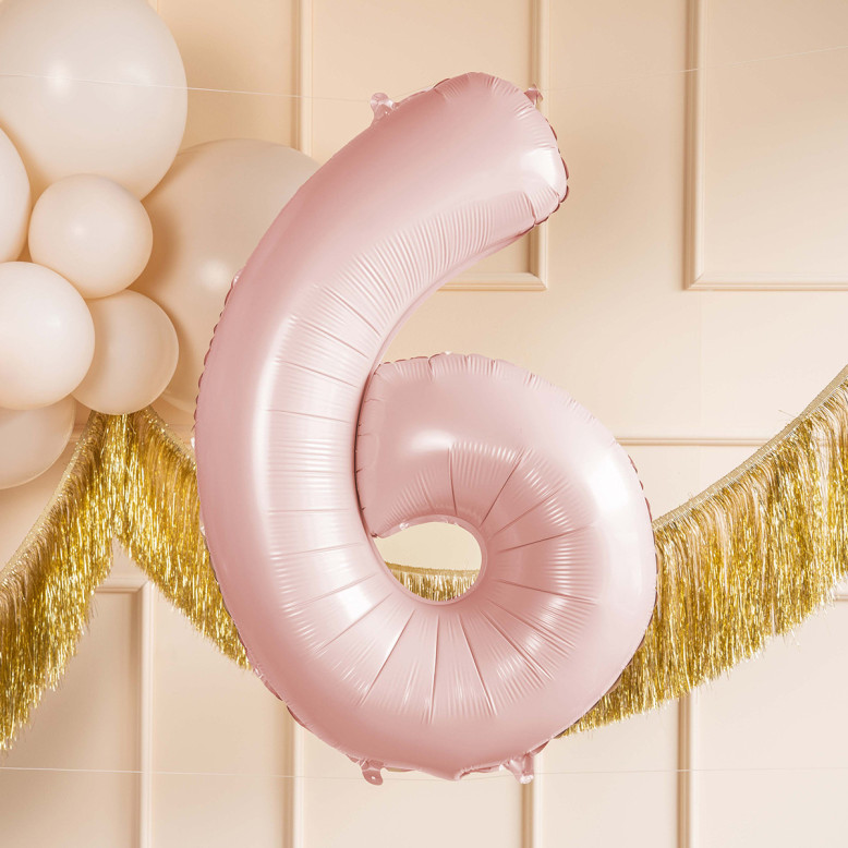 Ballon en aluminium Chiffre Rose - Déco Anniversaire - Dragées Anahita