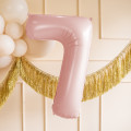 Ballon en aluminium Chiffre Rose Clair