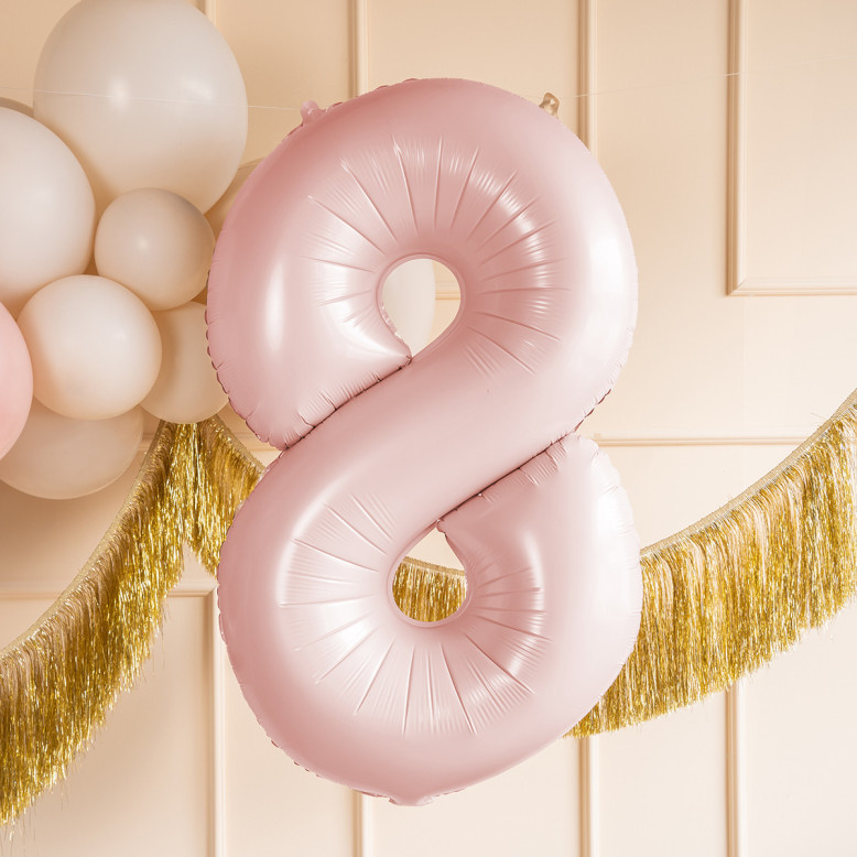 Ballon en aluminium Chiffre Rose - Déco Anniversaire - Dragées Anahita