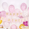 Bannière Happy Birthday Rose Clair