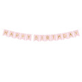 Bannière Happy Birthday Rose Clair