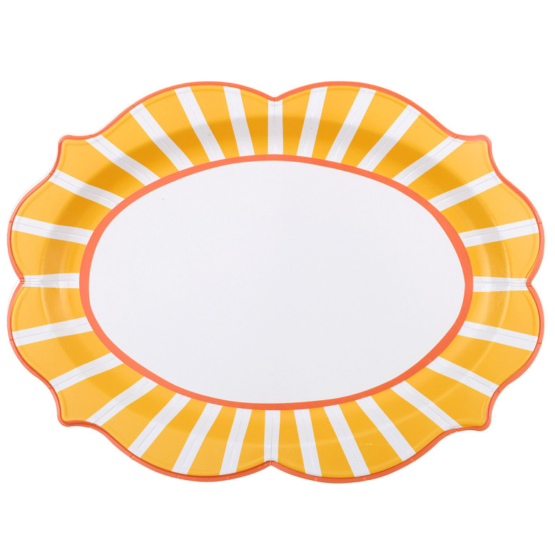 2 Plateaux de présentation Yellow Party
