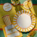 6 Assiettes Yellow Party