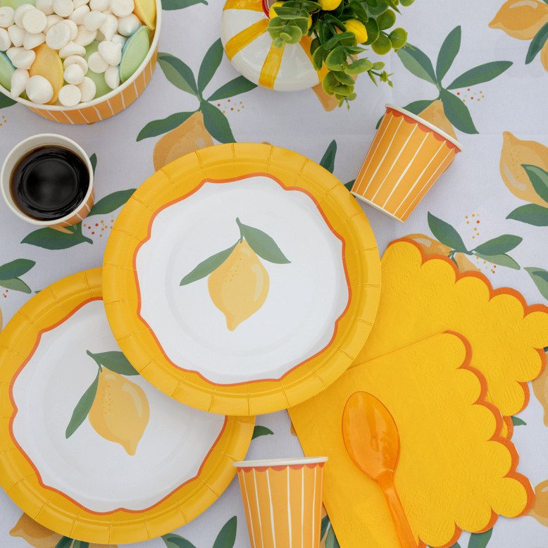 Petites Assiettes Jaune Citron - Anniversaire Yellow - Dragées Anahita Petites Assiettes Jaune Citron - Anniversaire Yellow - Dragées Anahita
