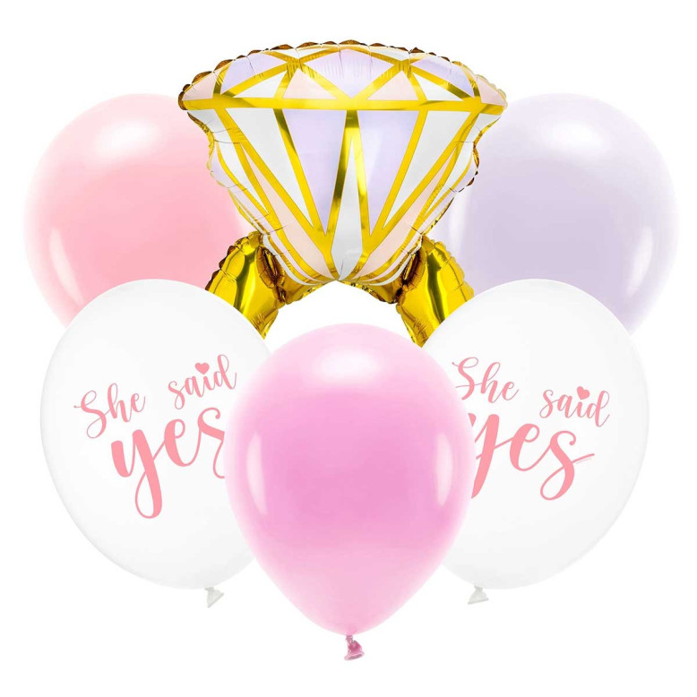Lot de Ballons "She Said Yes" - Ballons EVJF - Dragées Anahita Lot de Ballons "She Said Yes" - Ballons EVJF - Dragées Anahita