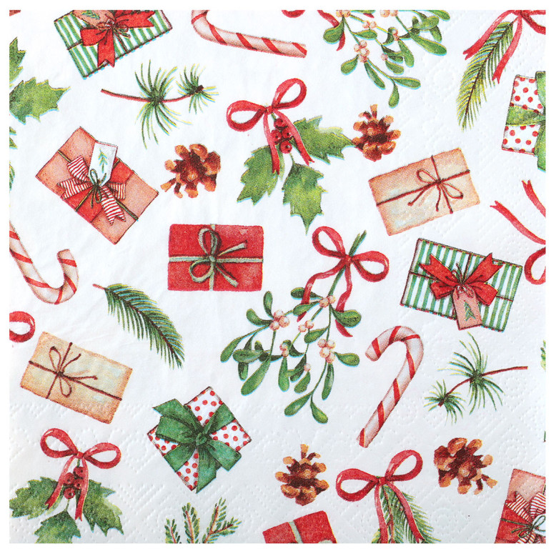 Serviettes Bouquet de Noël - Serviettes de Noël - Dragées Anahita Serviettes Bouquet de Noël - Serviettes de Noël - Dragées Anahita