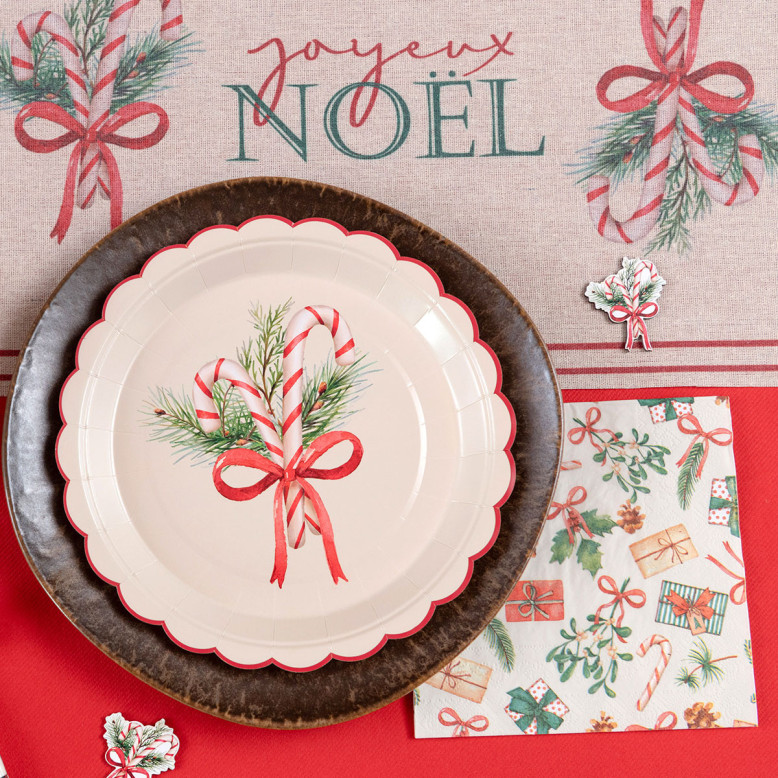 Assiettes Bouquet de Noël - Déco de Table de Noël - Dragées Anahita Assiettes Bouquet de Noël - Déco de Table de Noël - Dragées Anahita