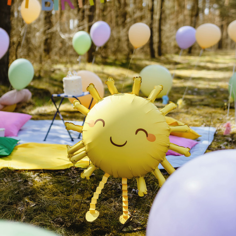 Ballon Aluminium Soleil - Déco Anniversaire - Dragées Anahita Ballon Aluminium Soleil - Déco Anniversaire - Dragées Anahita