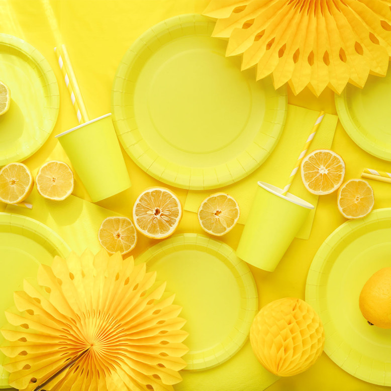 Nappe Jaune Jetable - Déco Anniversaire Yellow Party - Dragées Anahita Nappe Jaune Jetable - Déco Anniversaire Yellow Party - Dragées Anahita
