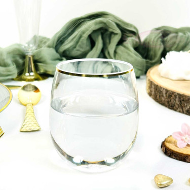 Verres transparents rigides avec liséré Or