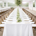 Nappe blanche 300 x 600 cm grande longueur pour buffet