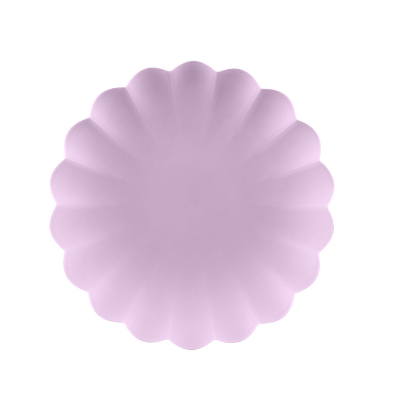 4 Assiettes Réutilisable Lilas à volant - Dragées Anahita 4 Assiettes Réutilisable Lilas à volant - Dragées Anahita