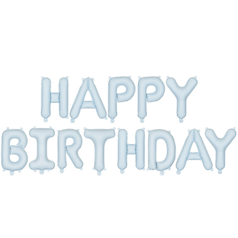Ballon Happy Birthday Bleu Ciel - Ballon Anniversaire - Dragées Anahita Ballon Happy Birthday Bleu Ciel - Ballon Anniversaire - Dragées Anahita