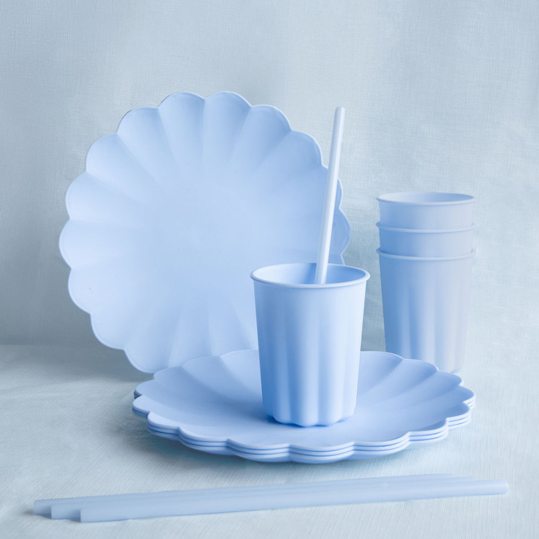 4 Gobelets Bleu Clair - Gobelets Réutilisables - Dragées Anahita 4 Gobelets Bleu Clair - Gobelets Réutilisables - Dragées Anahita