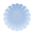 4 Assiettes Réutilisables Bleu Ciel - Déco de Table - Dragées Anahita