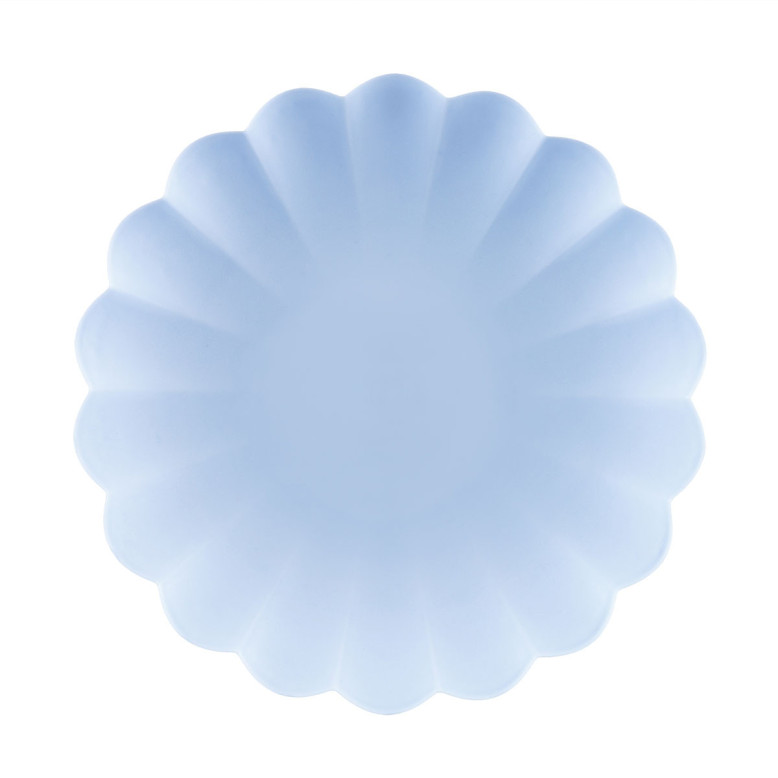 4 Assiettes Réutilisables Bleu Ciel - Déco de Table - Dragées Anahita