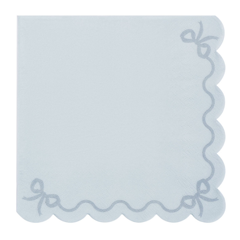 12 Serviettes Papier Bleu ciel
