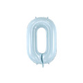 Ballon Chiffre Bleu Ciel en Aluminium 72 cm