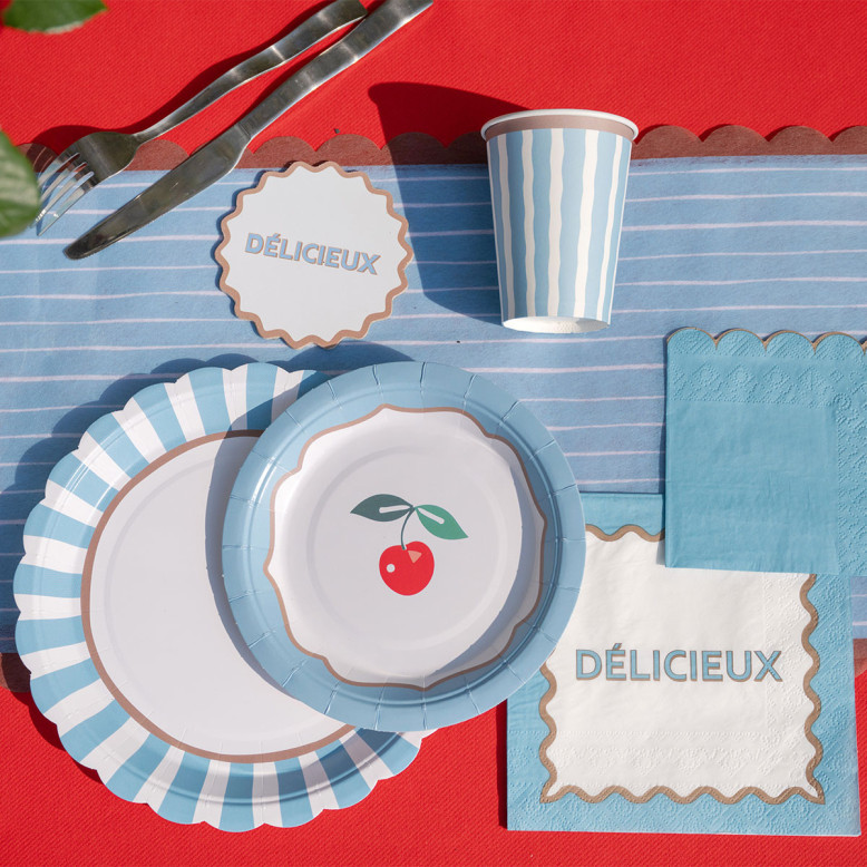 6 Assiettes Dolce Vita Ciel - Mariage Dolce Vita - Dragées Anahita 6 Assiettes Dolce Vita Ciel - Mariage Dolce Vita - Dragées Anahita