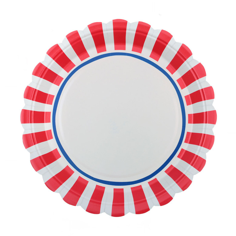 6 Assiettes Dolce Vita rouges - Mariage Dolce Vita - Dragées Anahita