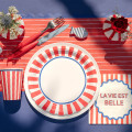 6 Assiettes Dolce Vita rouges