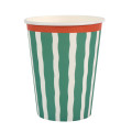 6 Gobelets Dolce Vita Vert Rayé