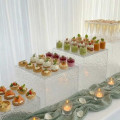 Set de 4 cubes présentoirs en acrylique effet glacé pour buffet