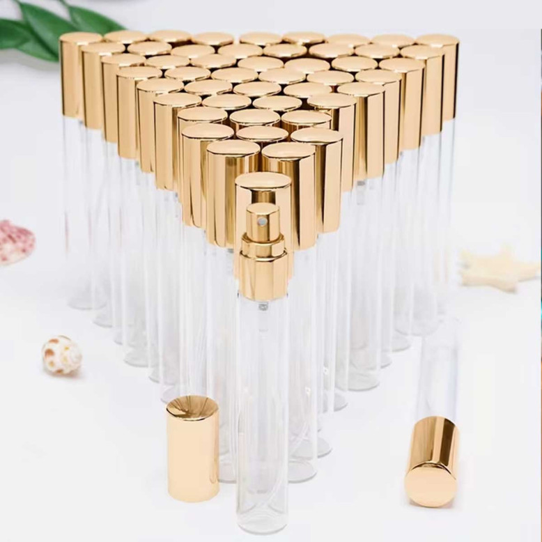 24 Flacons Vaporisateurs 10ml Bouchon Or - Cadeau Invité Mariage & Cérémonie